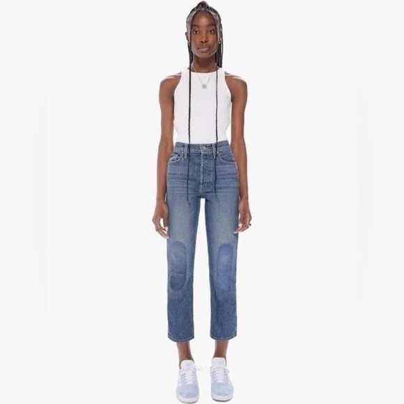 Mother Superior The Tomcat Ankle Straight Leg Jeans In Kneeling On Stones